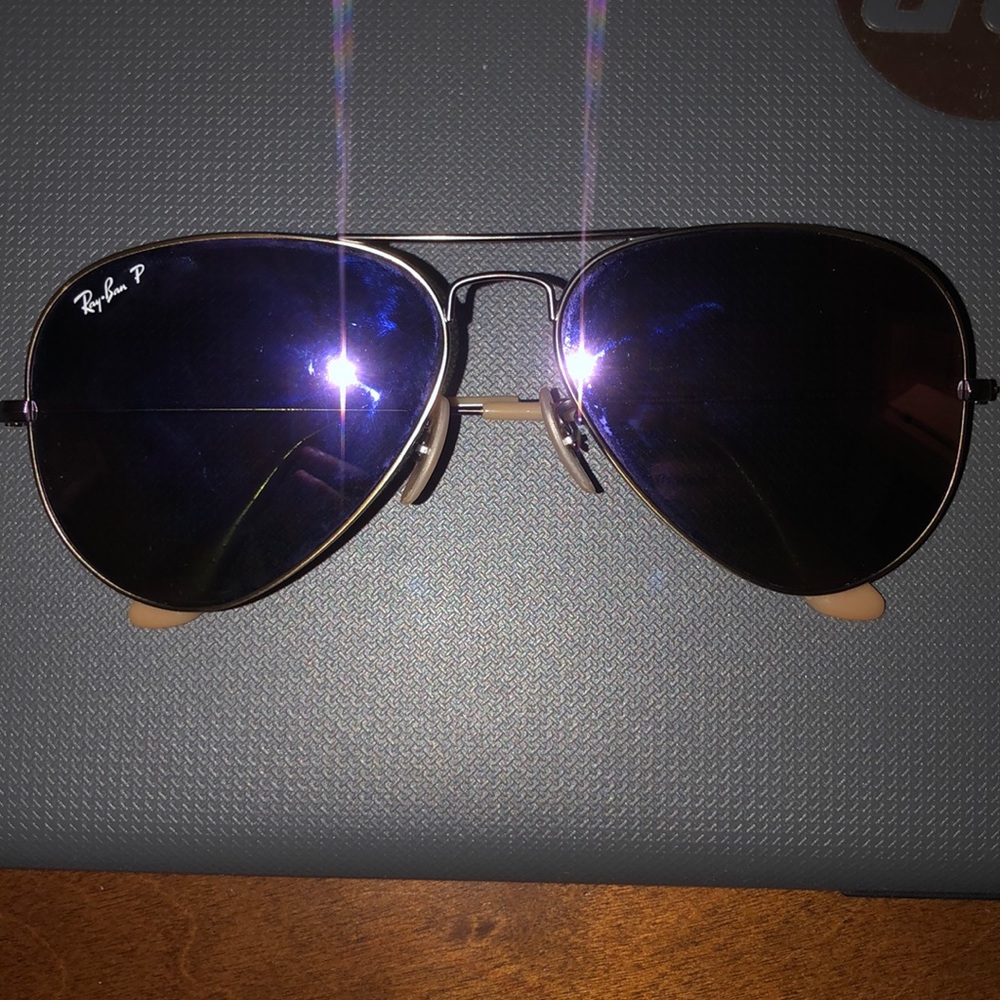 dark purple aviator ray bans